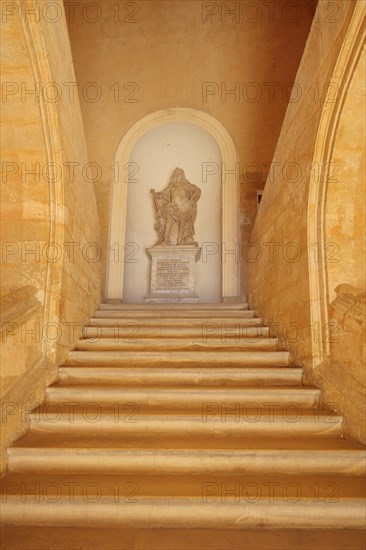 Staircase with monument to Marshal and Herresführer Louis Hector duc de Villars