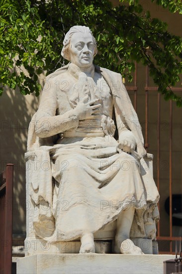 Monument to French composer Jean Étienne Marie in front of the Palais de Justice