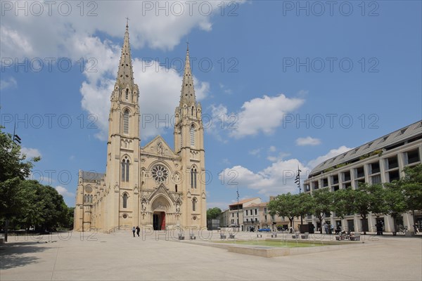 Neo-Gothic St-Baudile Church built in 1877