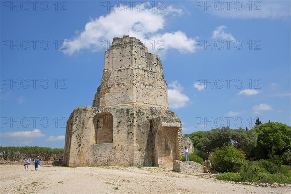 Ancient Roman monument and tower Tour Magne