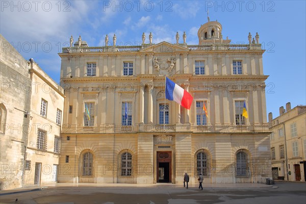 Hôtel de Ville with French National Flag