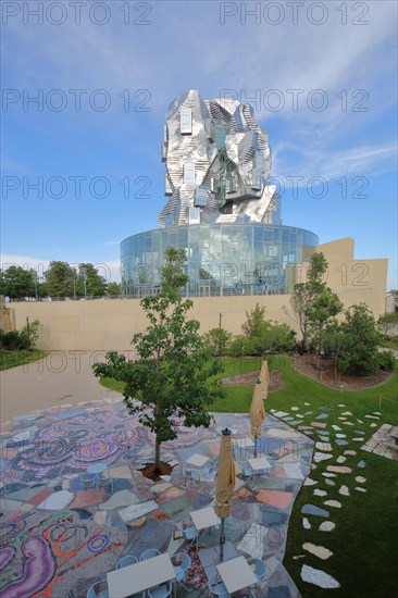 Parc des Ateliers and modern building Tour Luma 56m high by architect Frank Gehry 2021
