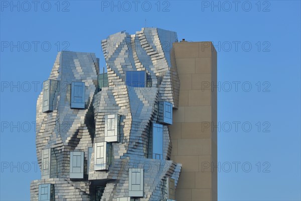 Modern building Tour Luma 56m high by architect Frank Gehry 2021