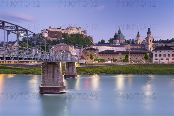 Mozartsteg with Fortress High Salzburg