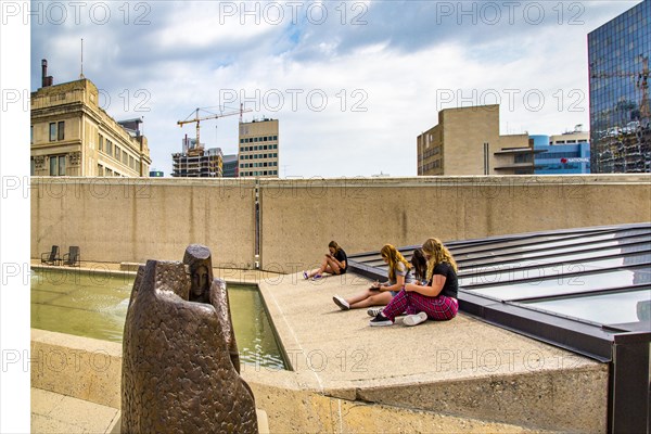 On the roof of the Winnipeg Art Gallery