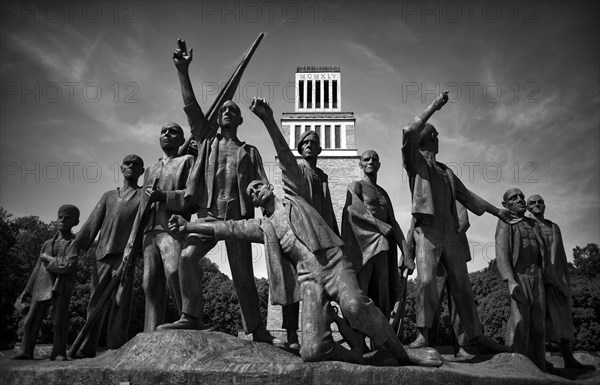 Memorial bell tower and group of figures by Fritz Cremer