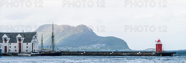 Panorama of Molja Lighthouse and Fisheries Museum in ALESUND