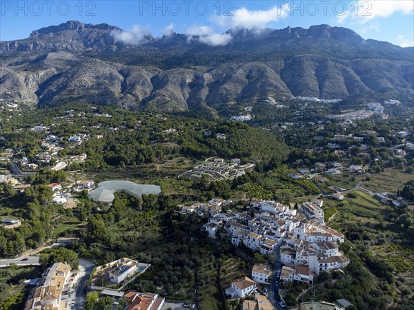 Aerial view of the village of Altea La Vella