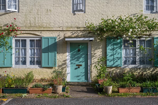 Traditional English terraced house built with clinker brick