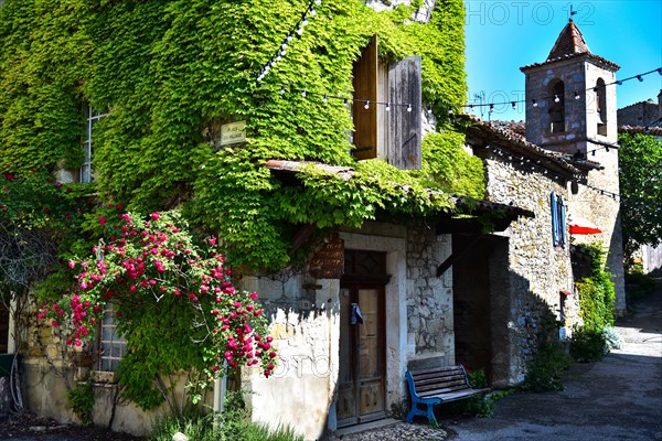 The village of Oppedette in the Luberon nature park Park