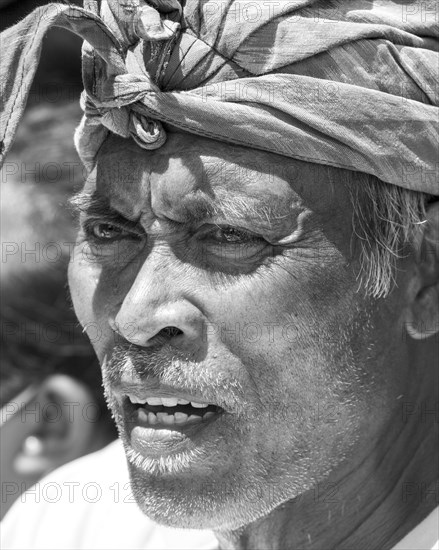 Portrait of a Balinese at a cremation