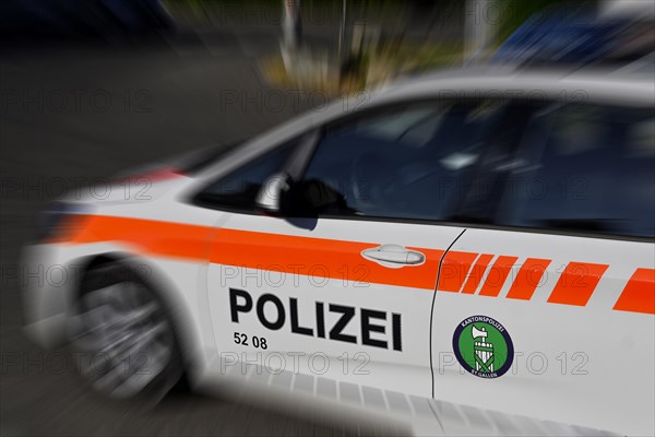 Mop-up picture police car cantonal police St Gallen