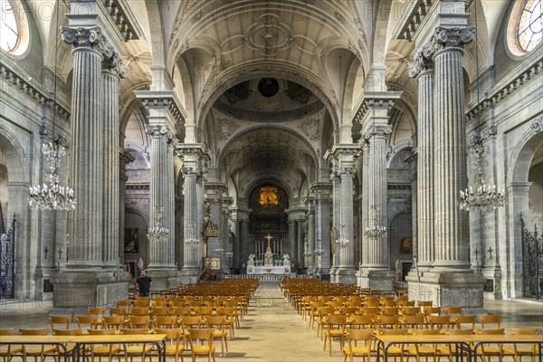 Interior of the Sainte-Madeleine Church in Besancon