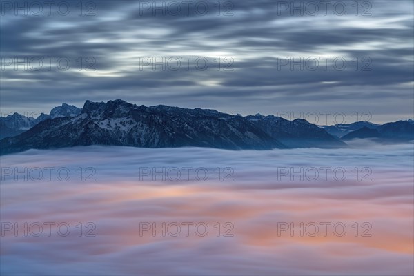 Sea of fog over Salzburg city