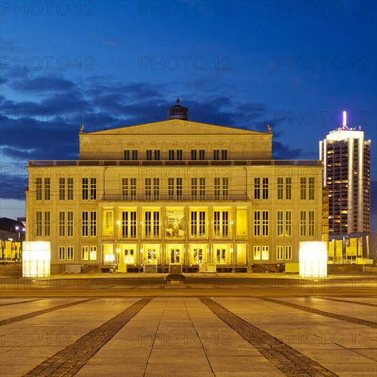 Opera in the Evening with Winter Garden Tower