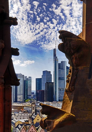 View of the banking district from the Kaiserdom St Bartholomäus