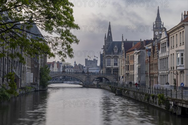 City building on the River Leie