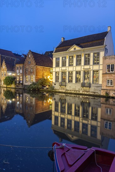 Historic buildings on the Leie