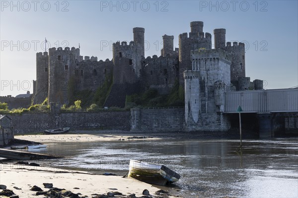 Conwy Castle and Telford Suspension Bridge