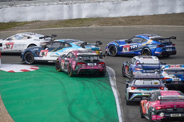 Start of the 24-hour race at the Nürburgring race track Nürburg