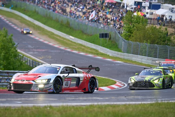 The Audi R8 LMS of Team Audi Sport Team Scherer PHX with Timo Scheider