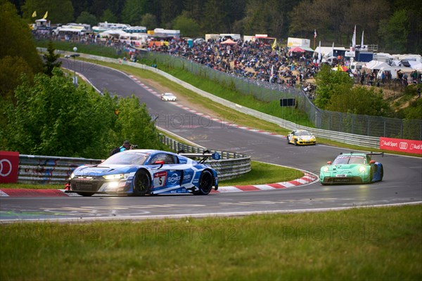 The Audi R8 LMS of Team Audi Sport Team Scherer PHX with Kolb