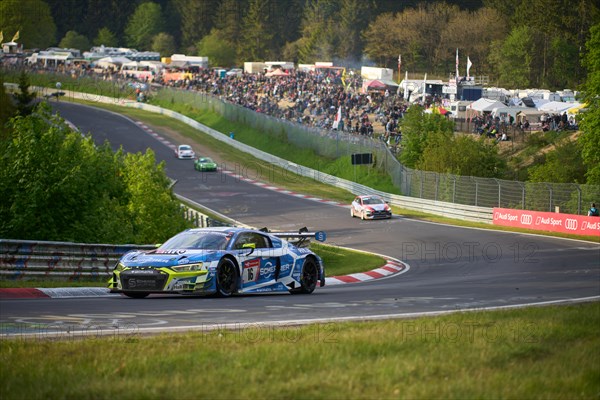 The Audi R8 LMS of Team Audi Sport Team Scherer PHX with Schramm