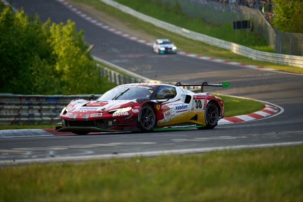 The Ferrari 296 GT3 of the Frikadelli Racing team with Earl Bamber