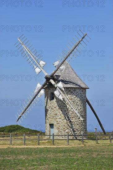 Traditional windmill at the Pointe du Van