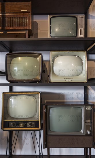 Vintage TV sets from the fifties and sixties on display at MIAT