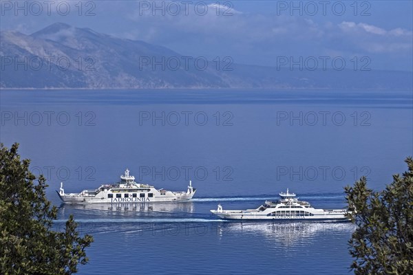 Two Jadrolinija car ferry boats on the route Valbiska