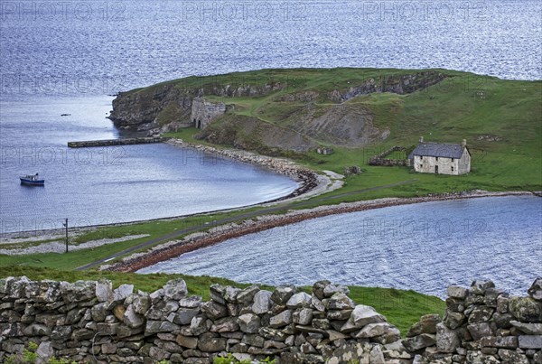 The old Ferry House and lime kilns at Ard Neakie in Loch Eriboll