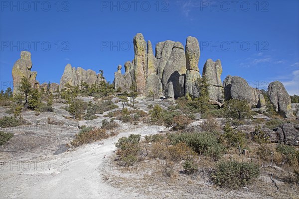 Elongated rock formations in the Valley of the Monks