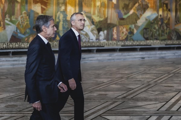 (R-L) Jens Stoltenberg, Secretary General of NATO, and Antony Blinken, Secretary of State of the United States of America, photographed at the NATO Foreign Ministers Meeting in Oslo, 01.06.2023., Oslo, Norway, Europe