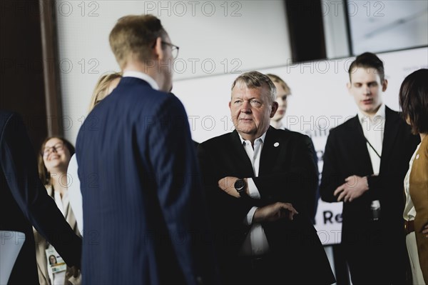 (R-L) Lars Lokke Rasmussen, Minister for Foreign Affairs of Denmark, and Tobias Billstroem, Minister for Foreign Affairs of Sweden, taken during the meeting with the CBSS Youth Ministerial at the Council of the Baltic Sea States Foreign Ministers Meeting in Wismar, 02.06.2023., Wismar, Germany, Europe