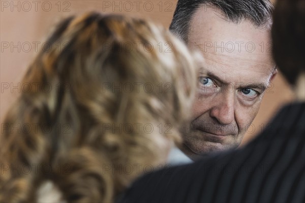 (L-R) Steffi Lemke (Bündnis 90 Die Grünen), Federal Minister for the Environment, Nature Conservation, Nuclear Safety and Consumer Protection, and Volker Wissing (FDP), Federal Minister of Transport and Digital Affairs, photographed in front of the weekly cabinet meeting in Berlin, 07.06.2023., Berlin, Germany, Europe