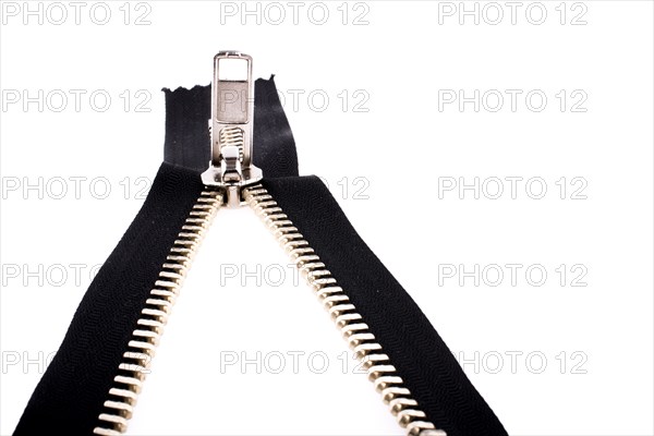 Color zipper on a white background