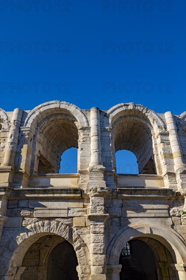 Roman Amphitheater with Clear Sky