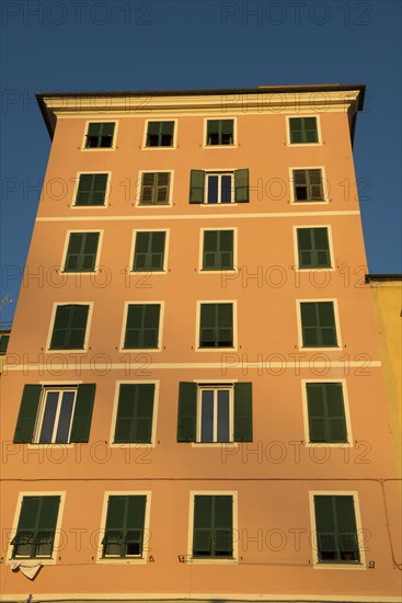 Beautiful Typical House in Genoa in a Sunny Day in Liguria
