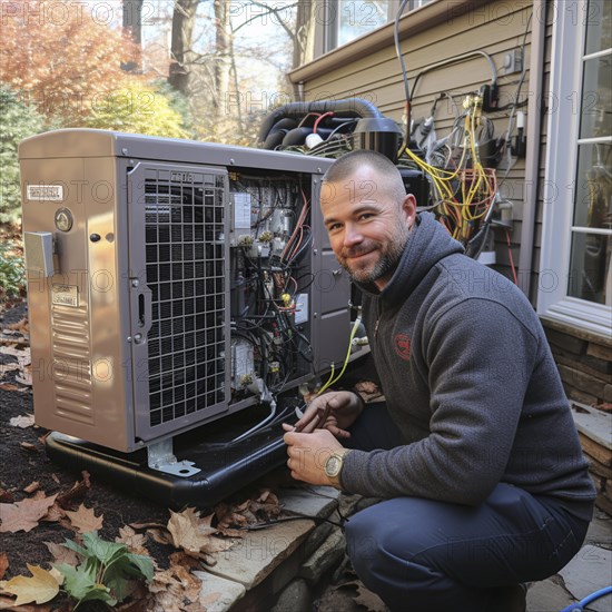 Handyman install a heat pump