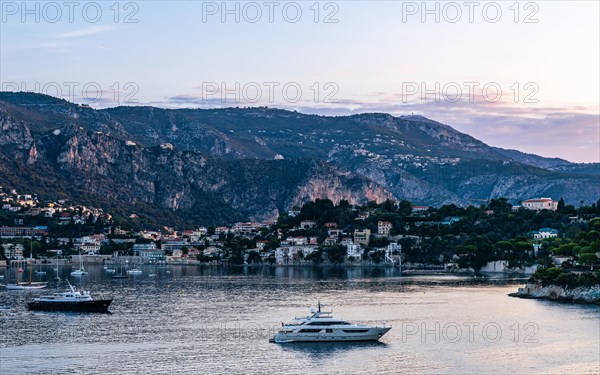Sunrise over Harbor and Bay of Villefranche-sur-Mer