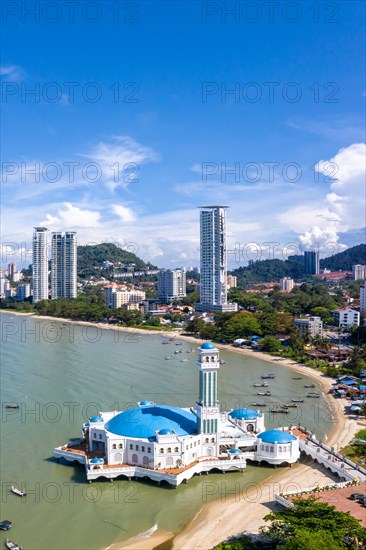 The Floating Mosque Aerial View on Penang Island