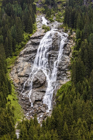 Grawa waterfall on the WildeWasserWeg in the Stubai Valley