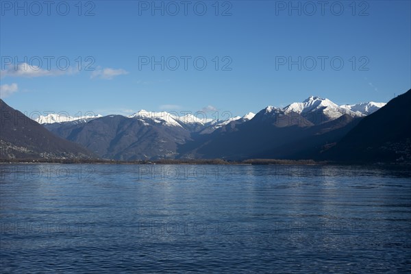 Alpine lake Lago Maggiore