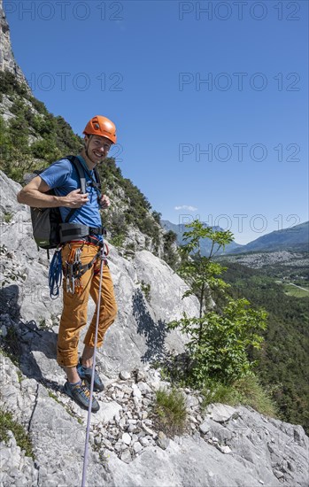 Climber on the rope