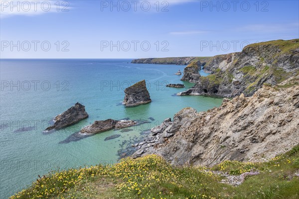 Bedruthan Steps cliff formation