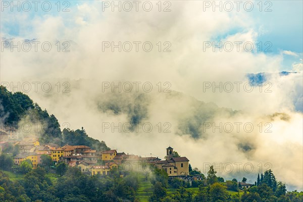 Alpine Village Aranno in the Clouds with Mountain View in Ticino