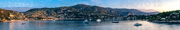 Sunrise over Harbor and Bay of Villefranche-sur-Mer