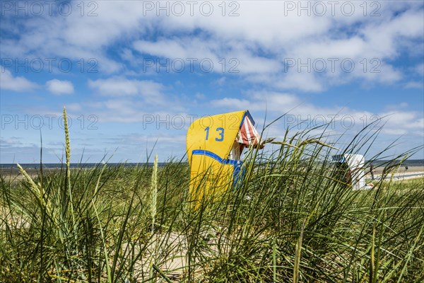 Beach chair in the dunes