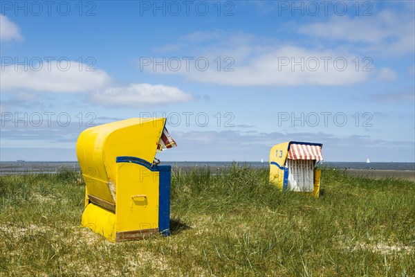 Beach chairs in the dunes